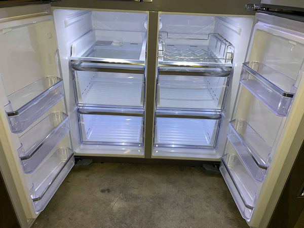 Samsung Counter Depth Family hub 4 flex door refrigerator In stainless steel - New 4 Less Appliances