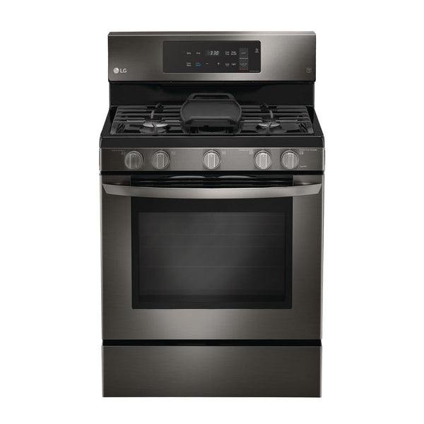 LG Black Stainless Gas Stove - New 4 Less Appliances