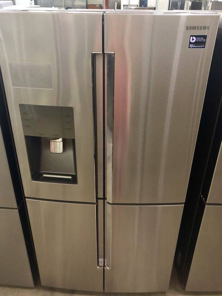 Samsung Show case 4 door refrigerator in stainless steel - New 4 Less Appliances