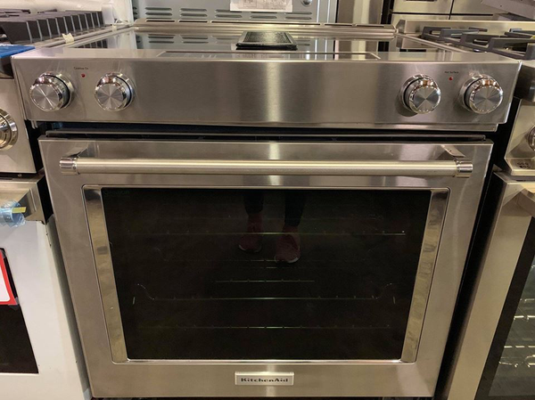 Kitchen-Aid Slide-in Downdraft electric Range - New 4 Less Appliances